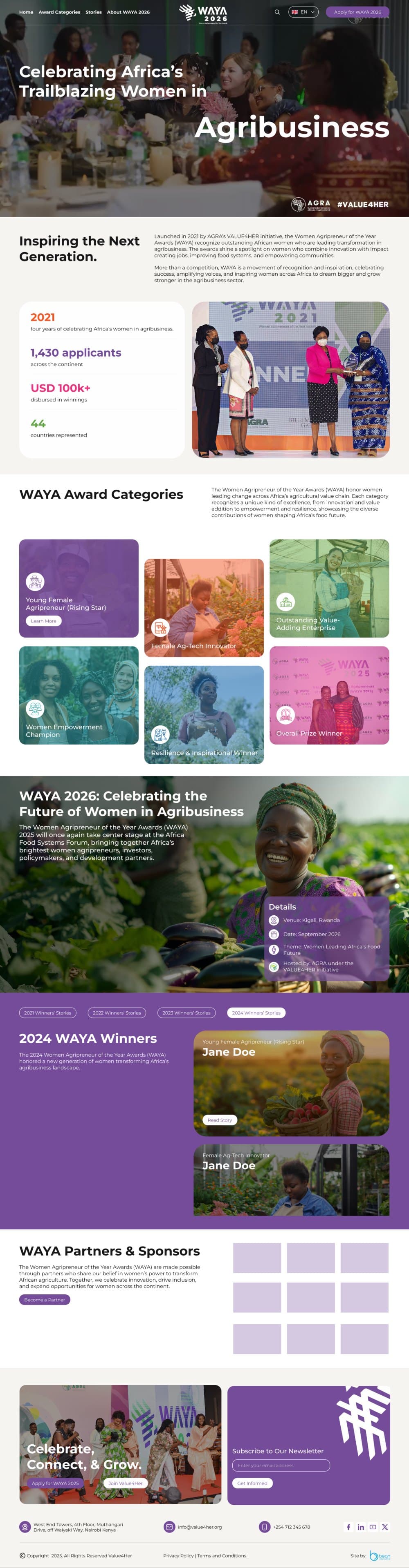 WAYA 2026 website